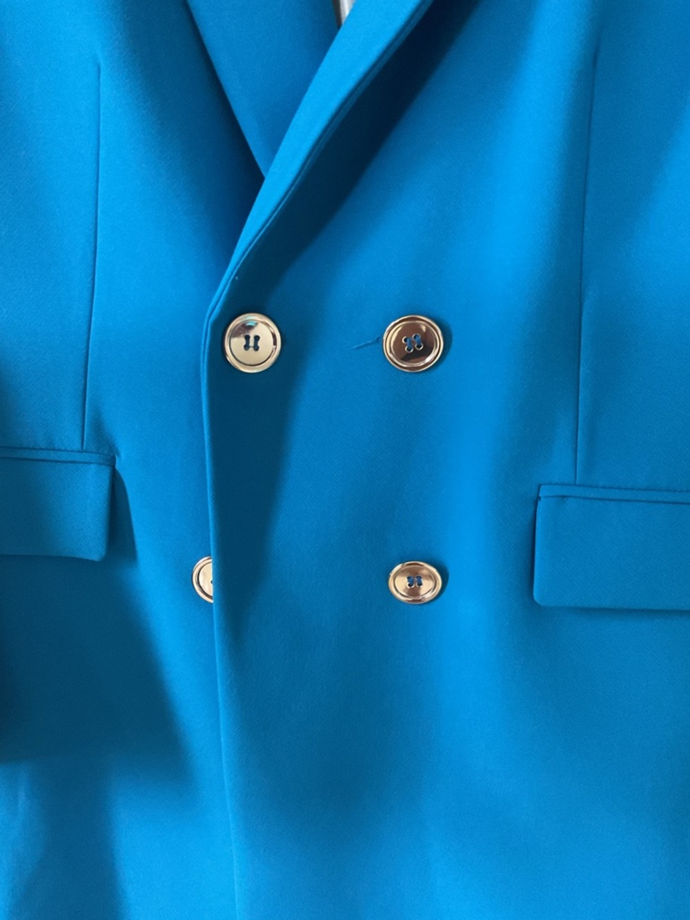 Zara Vibrant Blue Double-Breasted Blazer - Picture 4 of 7